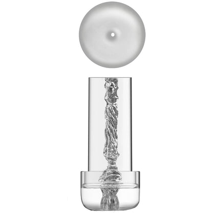 Hidden Desire Fusion X automatic pump for penis enlargement with a clear cylinder.