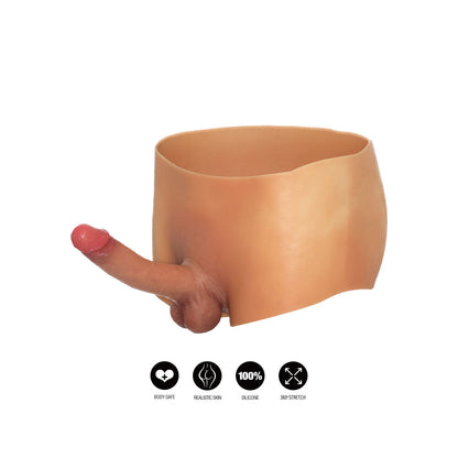 Large hidden desire boxershorts with a realistic penis dildo for male use