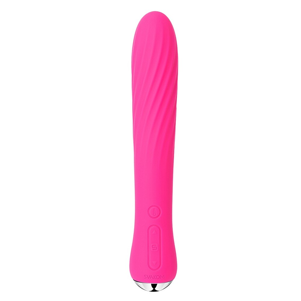 Svakom Anya vibrator in a soft, skin-safe silicone, body-safe with warming function for sensual pleasure.
