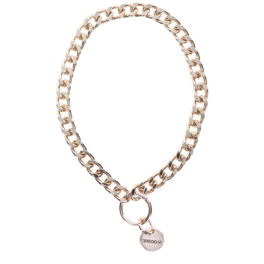 Taboom Dona statement collar, a striking fabric neck piece with bold, colourful patterns.