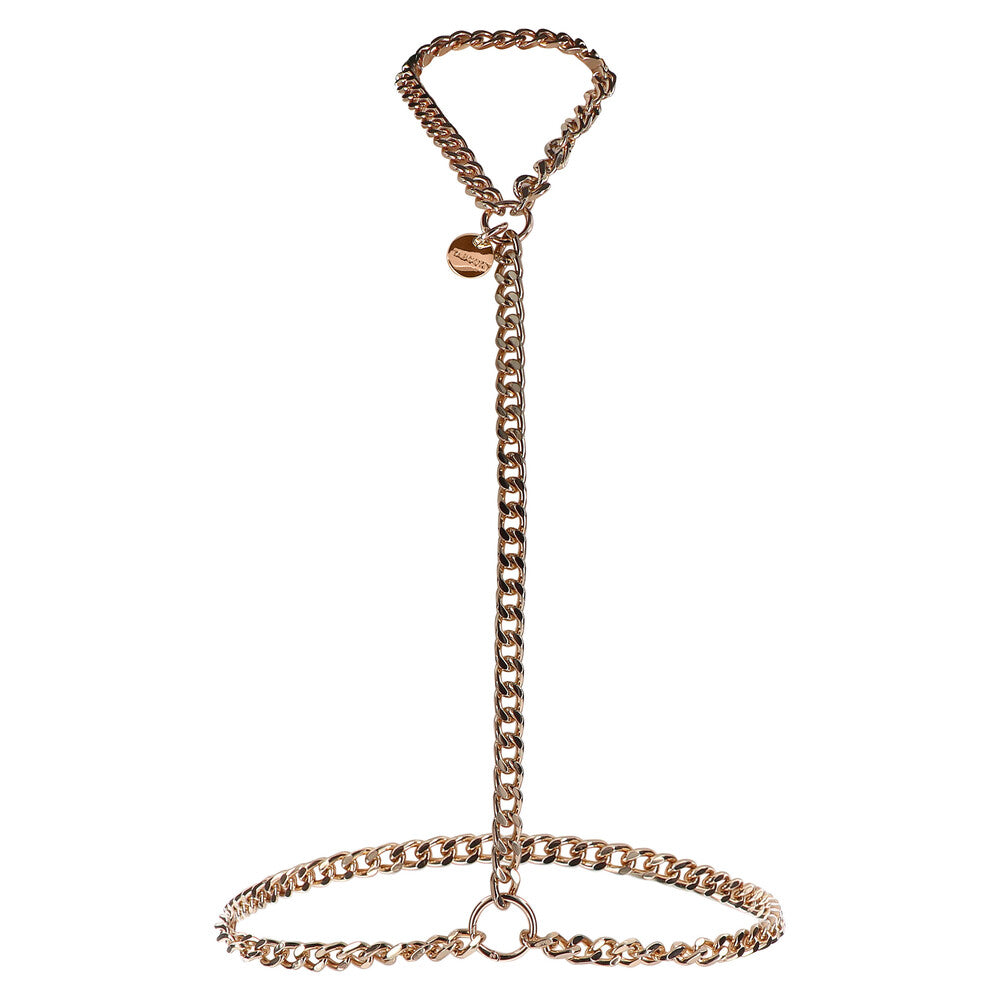 Taboom dona statement harness in black, size large to extra large, a bondage restraint