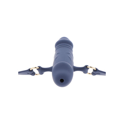 taboom silicone gag in black, a breathable ball gag for kinky fun.
