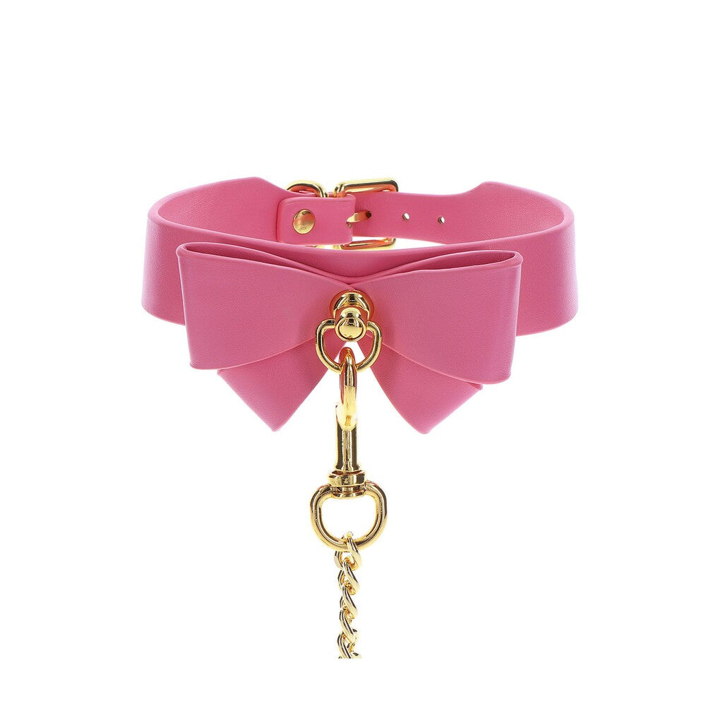 A Malibu bow collar and matching leash from Taboom, a stylish set for your dog.