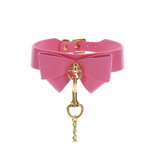 A Malibu bow collar and matching leash from Taboom, a stylish set for your dog.