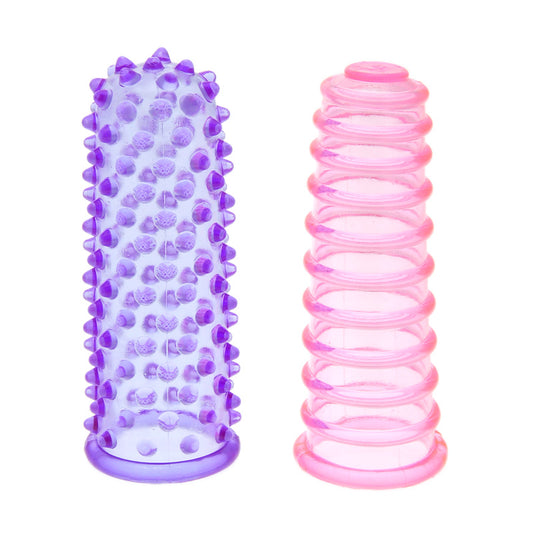 A dusky pink Lust finger sleeve vibrator for clitoral stimulation by Linx Kinx Minx.
