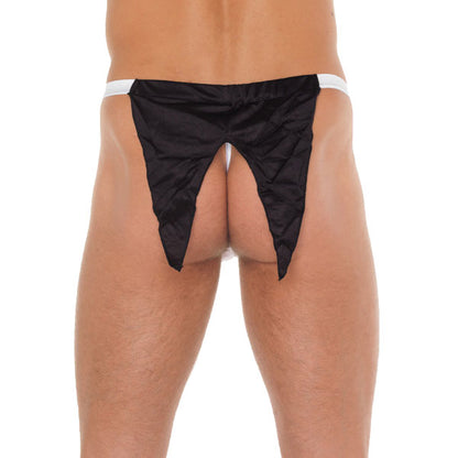rimba mens waiter g-string in black, a cheeky and playful undergarment for men.
