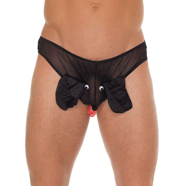 A black Rimba animal pouch for men, ideal for keeping valuables safe and secure.
