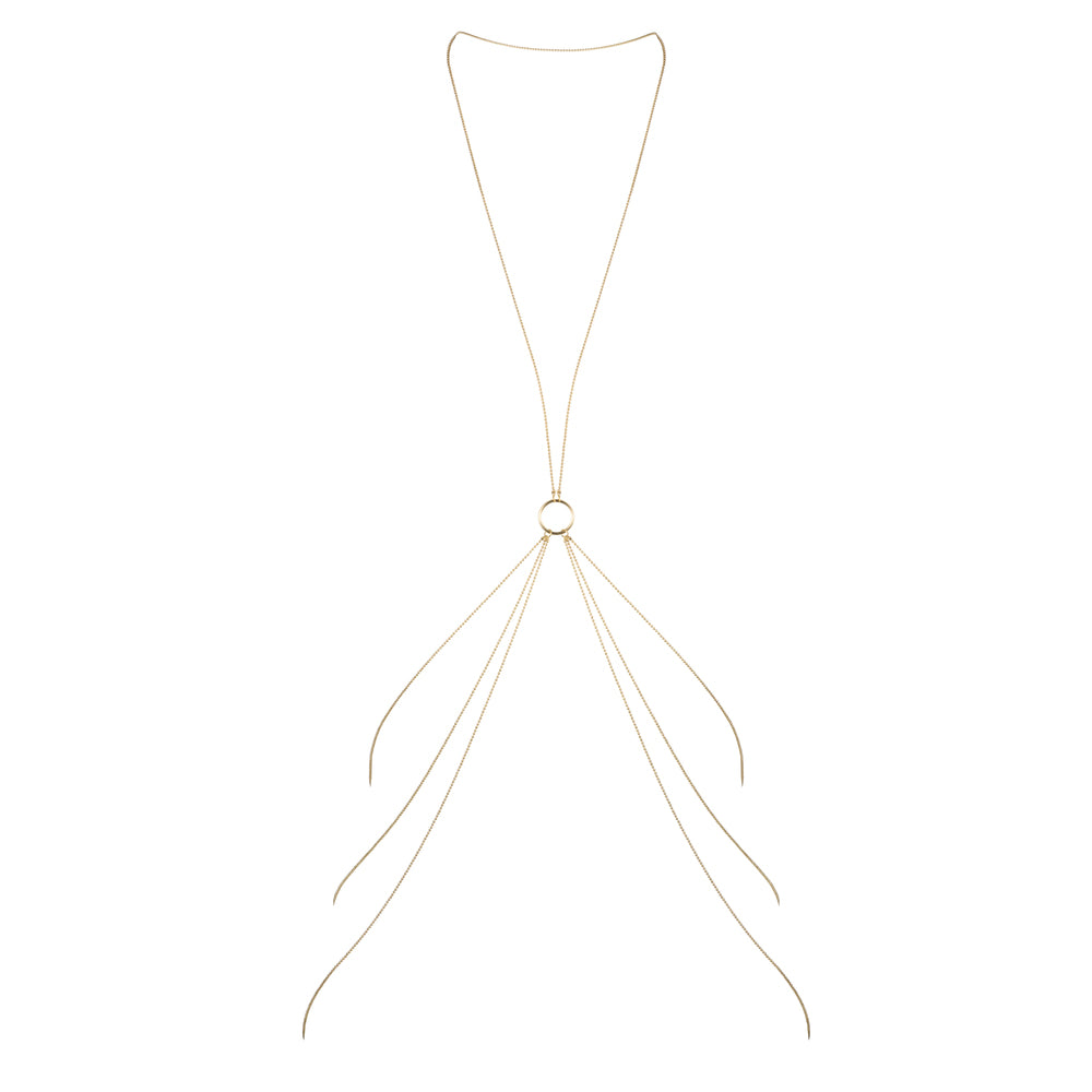 Magnifique gold body chain by Bijoux Indiscrets, delicate body jewellery for adding glamour.