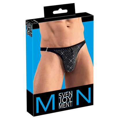svenjoyment male string with sparkly rhinestones, providing a touch of bling to your underwear drawer.