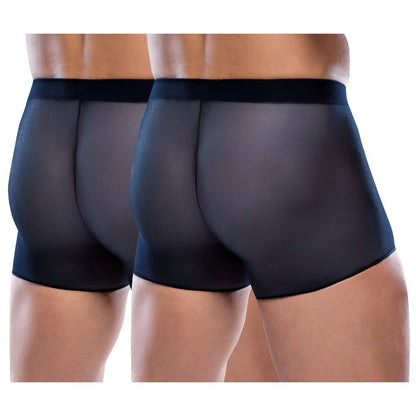 Two pairs of men's revealing pants, possibly nylon or lycra, showing off the goods.