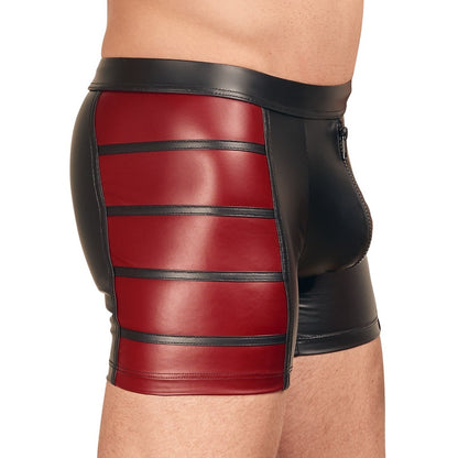 nek matte look trousers in black and red, for men, stylish and comfortable.