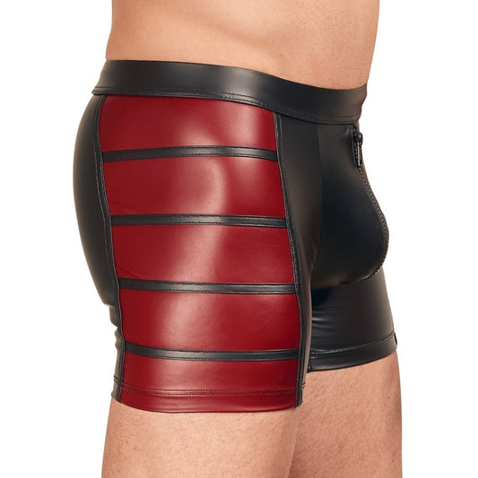 nek matte look trousers in black and red, for men, stylish and comfortable.