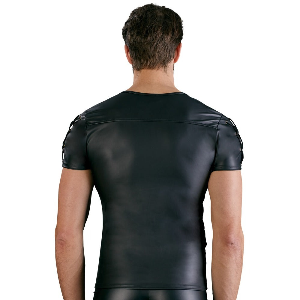Matt black straight cut shirt for blokes, from Various Toy Brands, classic style.