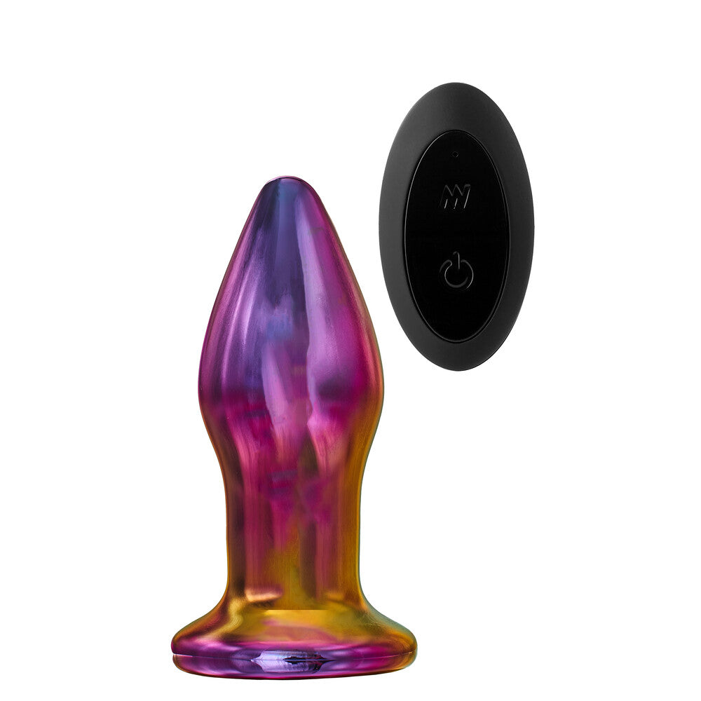Dream Toys glamour glass butt plug with remote control, elegant design and smooth finish