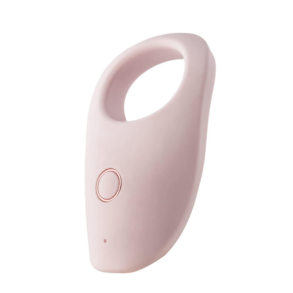 Dream Toys vibrating love ring in blue; a textured, pleasurable cockring for enhanced sensation.