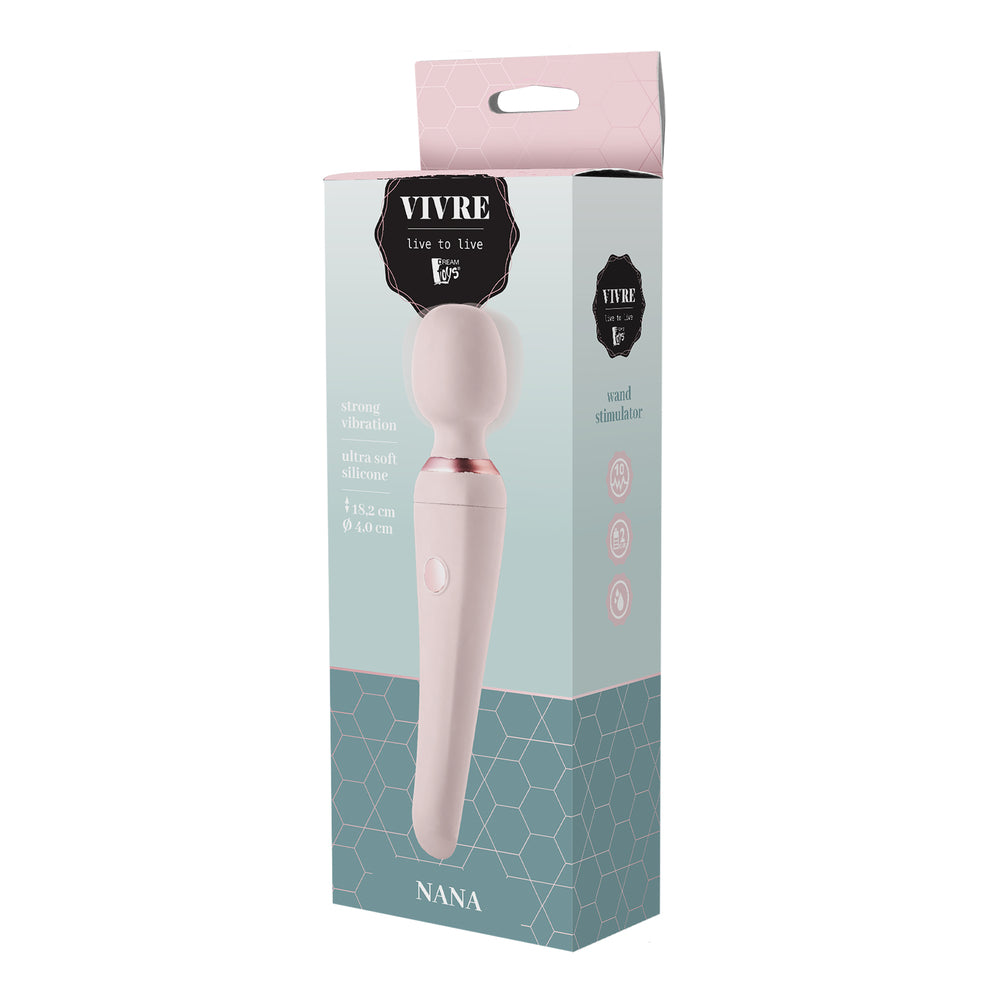 Vivre Nana body wand massager with curved, smooth design for targeted massage and relaxation.