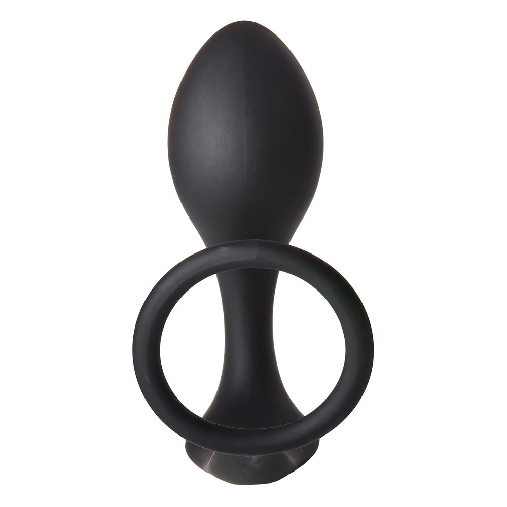 Dream Toys fantasstic anal plug with cockring, silver metal finish, for intimate play