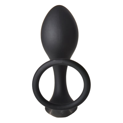 Dream Toys fantasstic anal plug with cockring, silver metal finish, for intimate play
