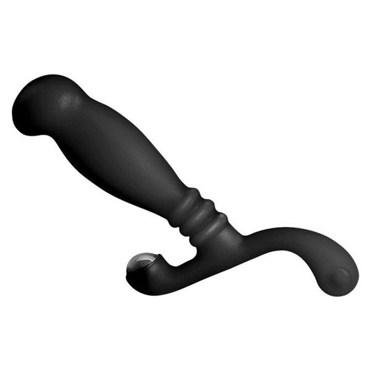 Close-up of the black Nexus Lite Glide prostate massager, showing smooth finish and ergonomic design.