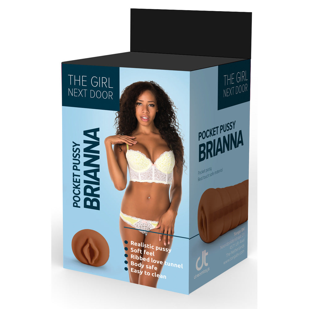 Dream Toys 'The Girl Next Door' masturbator, flesh-coloured, textured interior for realistic pleasure.