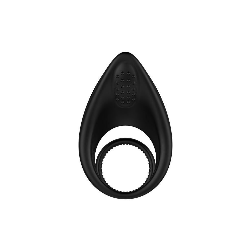 Nexus vibrating cock and ball ring, purple silicone, textured for prostate massage stimulation.