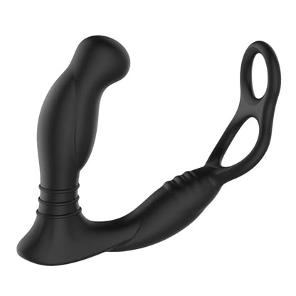 Nexus simul8 dual prostate and perineum toy, black, for pleasure and exploration.