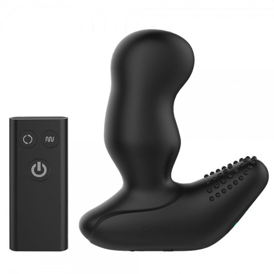 The Nexus Revo Extreme prostate massager, a smooth grey silicone pleasure device designed for internal stimulation.