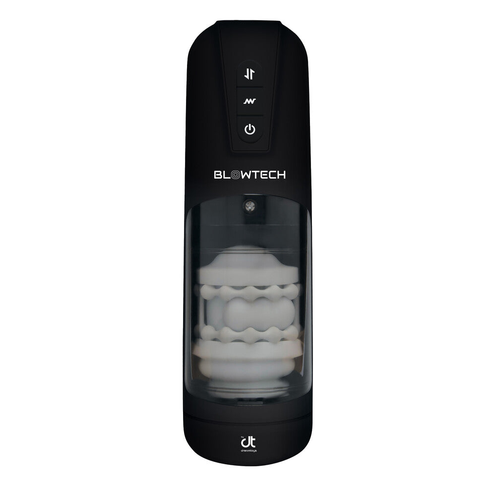 Dream Toys blowtech auto stroker: a vibrating masturbator for hands-free male pleasure.