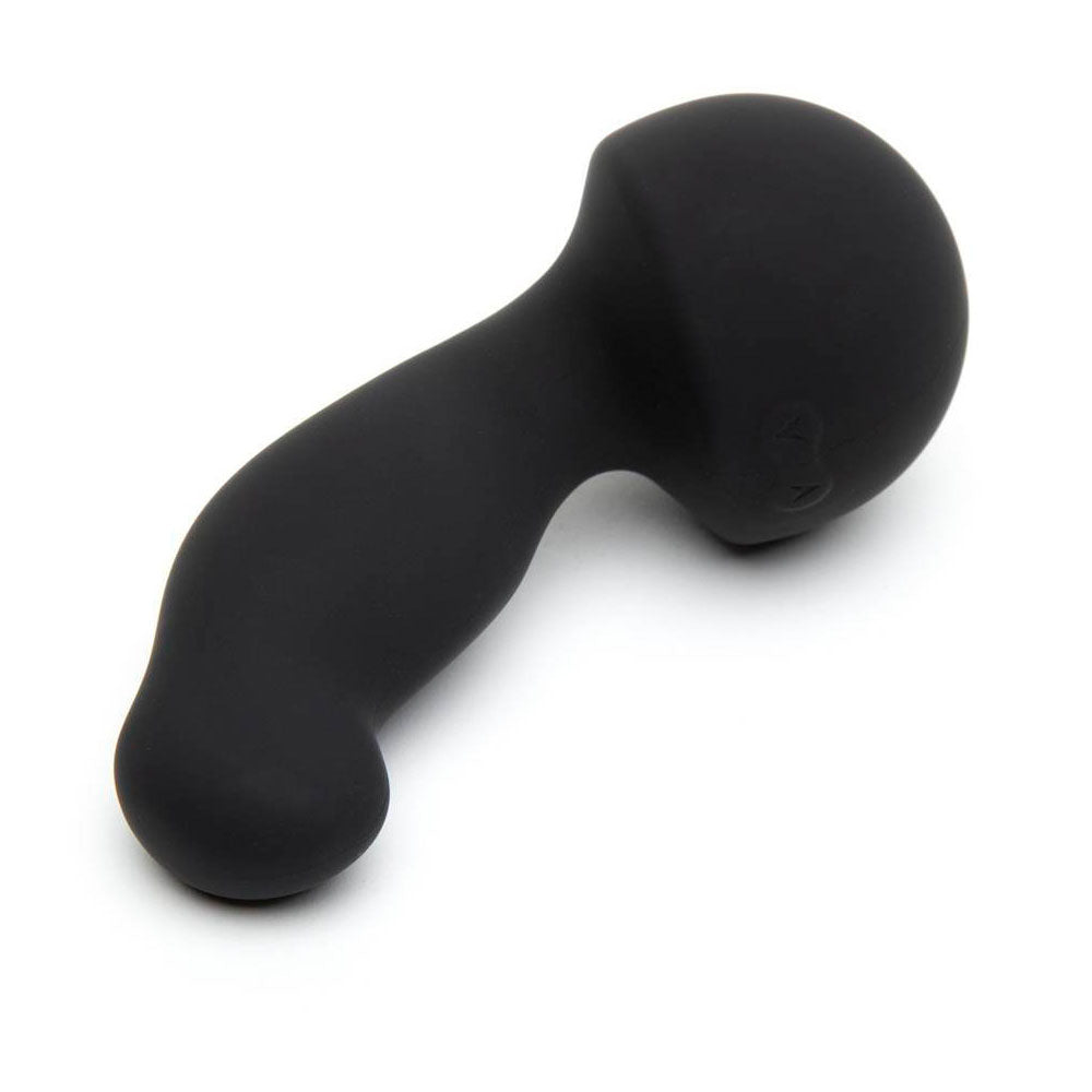 Nexus gyro vibe hands free unisex massager in purple, showing its flexible, ergonomic design