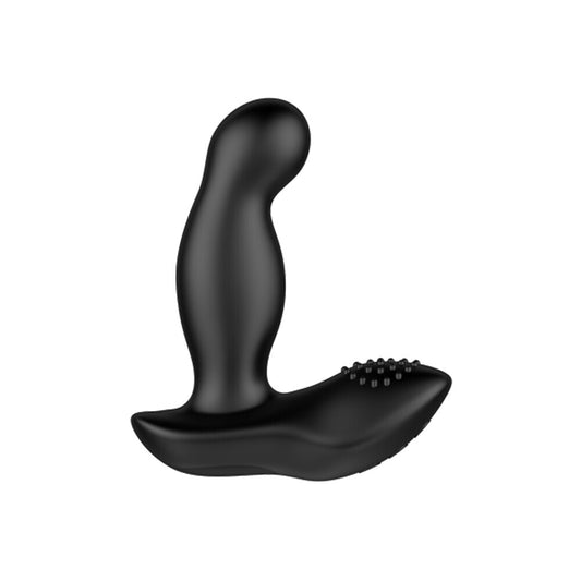 Nexus rechargeable prostate massager, inflatable for boosted pleasure, grey silicone finish.