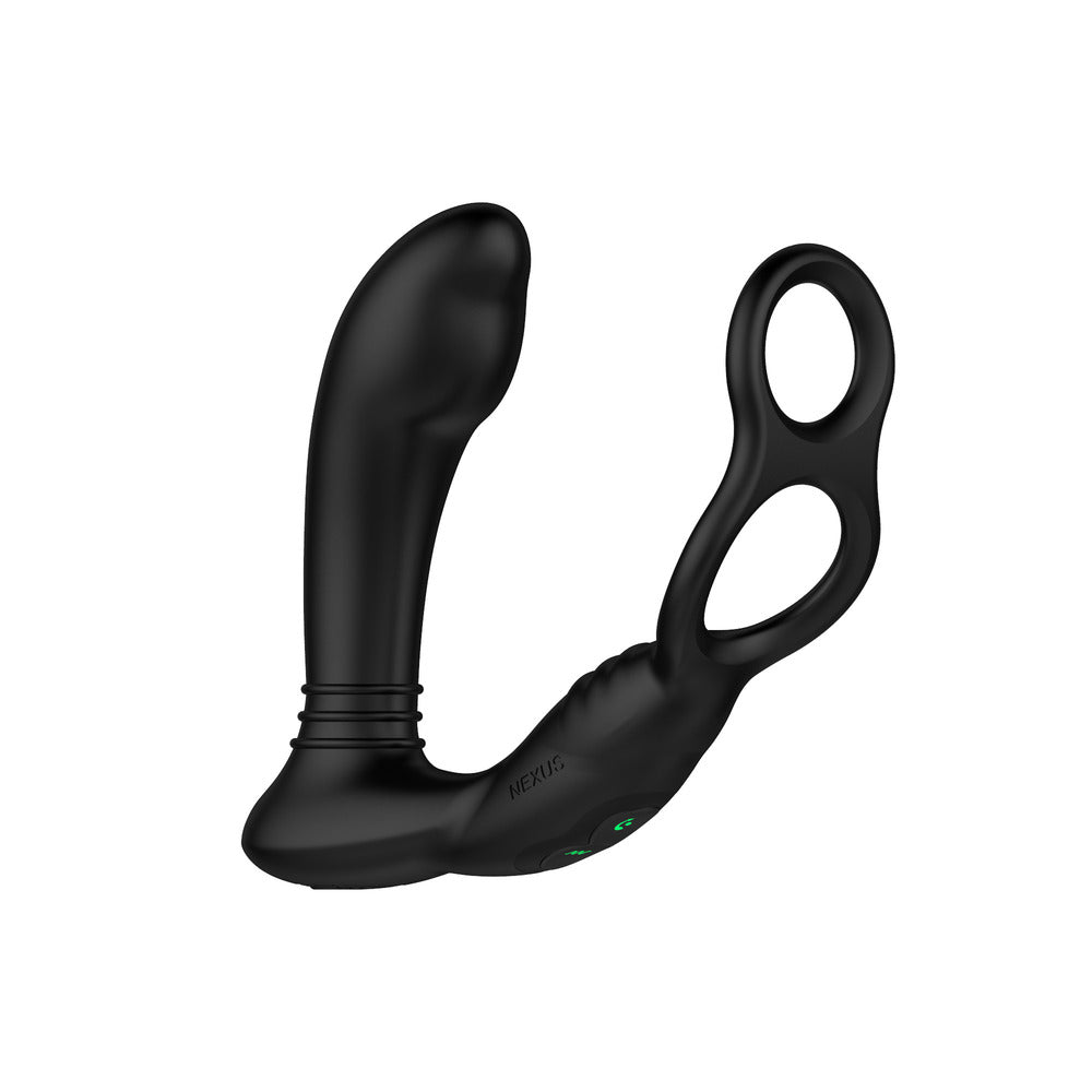 Nexus Simul8 prostate massager, stroker edition. Black silicone, contoured for comfort and stimulation.