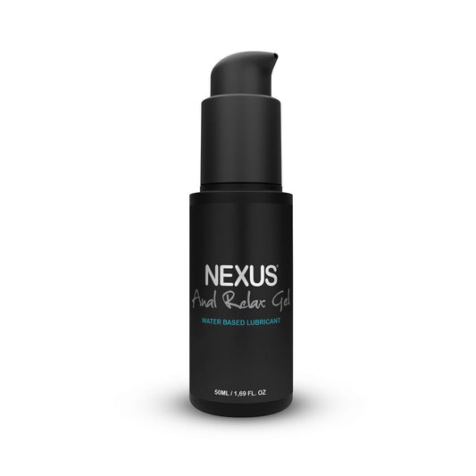 nexus anal gel in a clear bottle with a simple, discreet design.