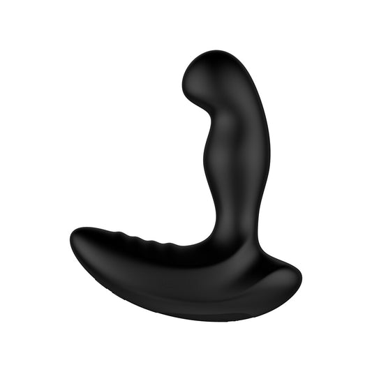 Nexus prostate massager remote control in sleek black, for comfortable and convenient use.