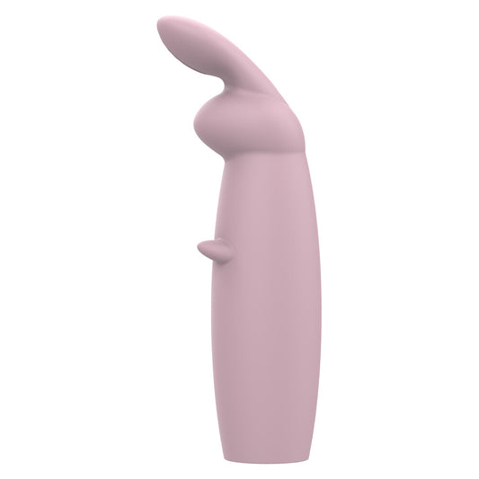 Dream Toys nude hazel mini rabbit massager vibrator for intimate pleasure, smooth finish.