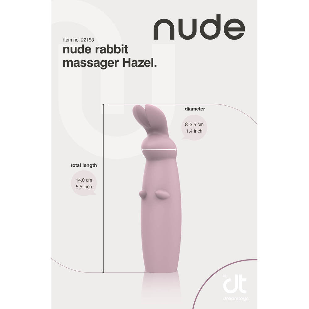 Nude hazel coloured mini rabbit vibrator massager from dream toys, a sensual toy.