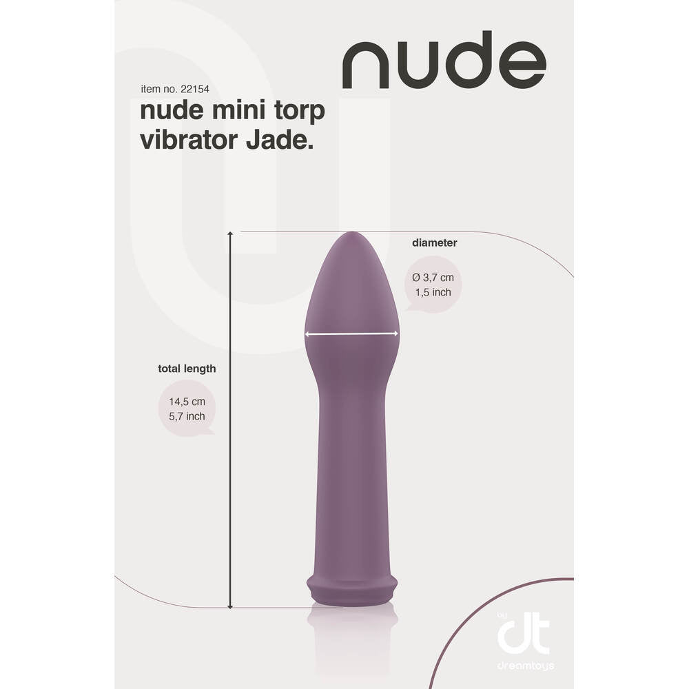 Nude jade mini torp vibrator, small and smooth, for intimate pleasure, discreet design.