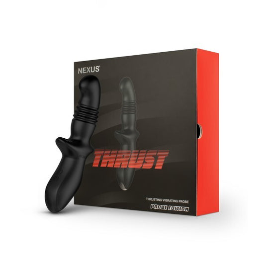 Nexus thrust probe edition: a metallic, vibrating anal probe with a smooth finish.