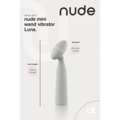 Nude-coloured luna mini wand vibrator from dream toys, a discreet personal massager.