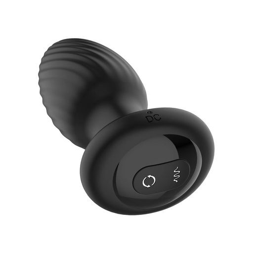 Silver Nexus vibrating anal plug with rotating head and wireless remote control.