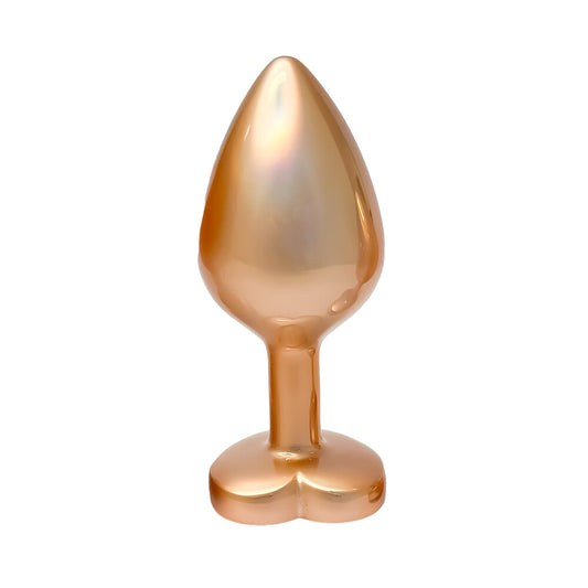 Dream Toys gleaming love pearl gold butt plug, medium size, a jewelled treat.