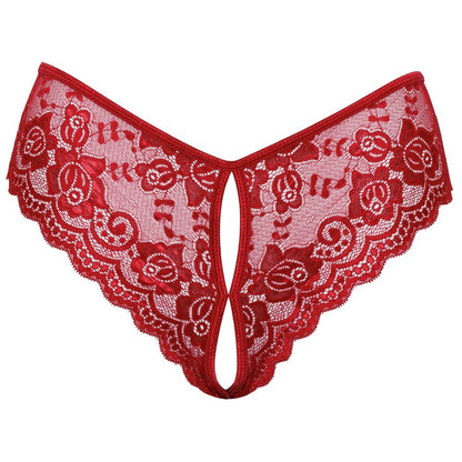 Red cottelli crotchless panty, a daring choice for the modern woman, female underwear