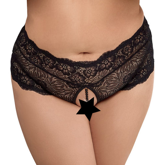 Cottelli Curves panties with a delicate pearl chain detail, for a touch of glamour.