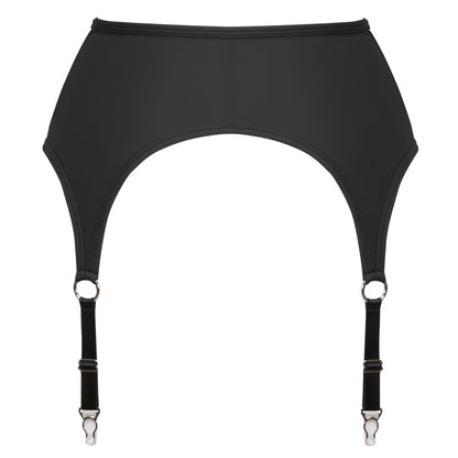 Cottelli Collection zip suspender belt for stockings, showing the zip detailing and suspender straps.