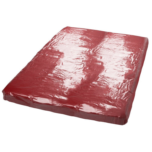 red pvc orgy bedsheets from you2toys, shiny and smooth, perfect for kinky play