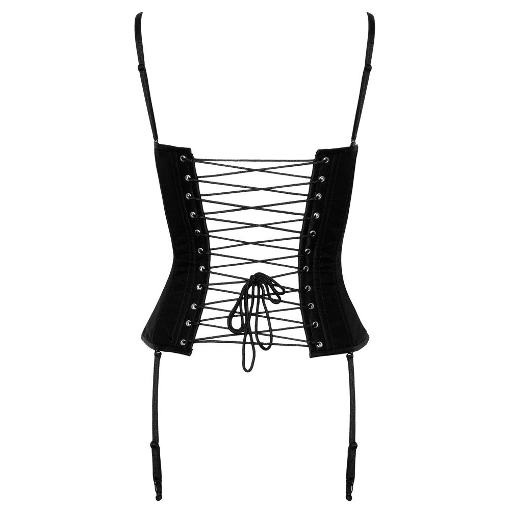 Cottelli Party black corset with boning detail, perfect for evening wear or dressing up.