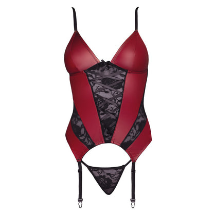 cottelli collection basque and thong set with delicate lace detailing, a sexy lingerie option.