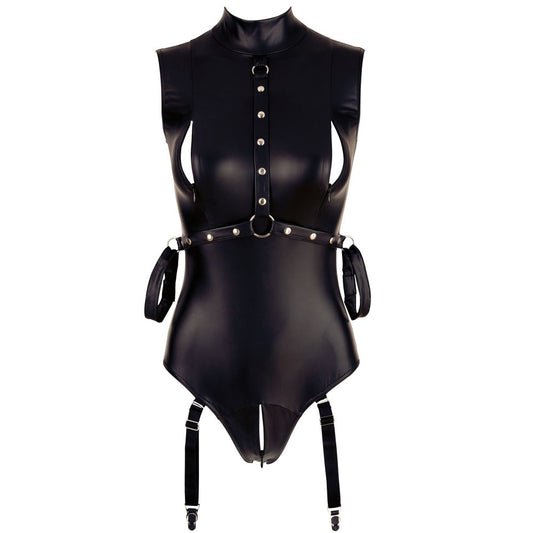 corsetti lingerie cottelli bondage body: a daring black playsuit, perfect for playful nights.