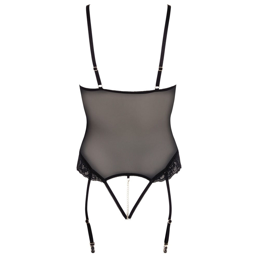 Cottelli Bondage Body in black, featuring a daring and provocative playsuit design.