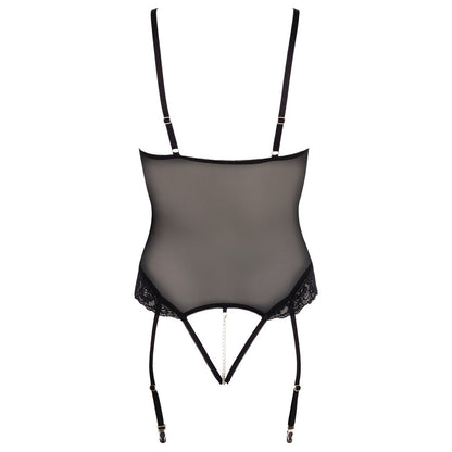 Cottelli Bondage Body in black, featuring a daring and provocative playsuit design.