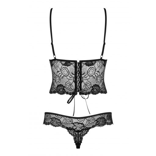 Obsessive Alluria underwired teddy in black lace, a seductive bodies and playsuits choice.